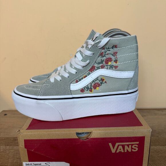 Vans Shoes - Vans Sk8-Hi Tapered Stackform Platform Floral Shoes embroidery desert size 5.5
